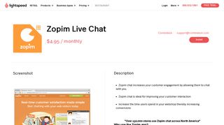 
                            7. Zopim Live Chat | Apps - Lightspeed