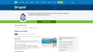 
                            9. Zopim Live Chat | Drupal.org