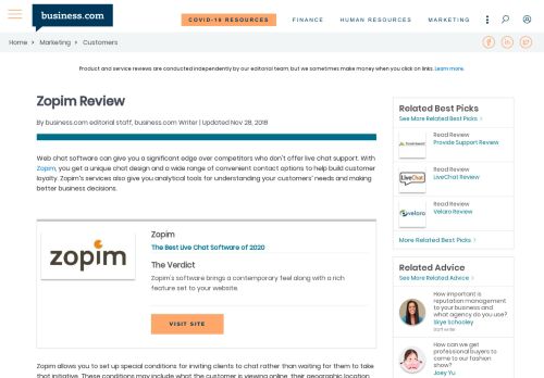 
                            7. Zopim Review 2018 | Best Live Chat Support Software - ...