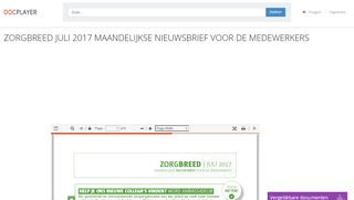 
                            7. zorgbreed juli 2017 maandelijkse nieuwsbrief voor de medewerkers