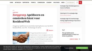 
                            5. Zorggroep Apeldoorn en omstreken kiest voor ResidentWeb - Zorgvisie