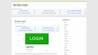 
                            4. Zorpia Login - Sign in to your account - SmallWorlds Login