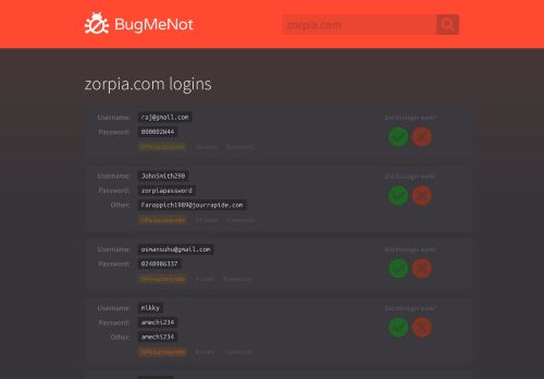 
                            10. zorpia.com passwords - BugMeNot