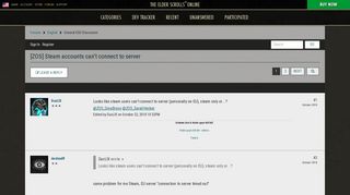 
                            12. [ZOS] Steam accounts can't connect to server — Elder Scrolls Online