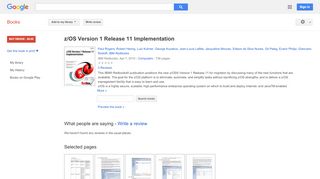 
                            9. z/OS Version 1 Release 11 Implementation