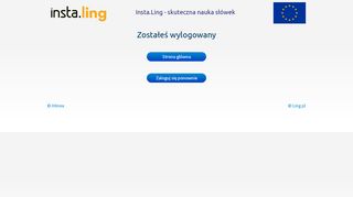 
                            5. Zostałeś wylogowany - Insta.Ling - skuteczna nauka słówek