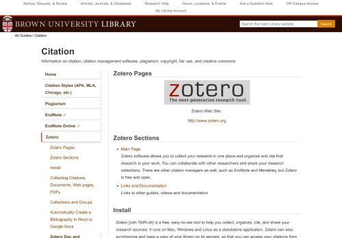 
                            9. Zotero - Citation - LibGuides at Brown University