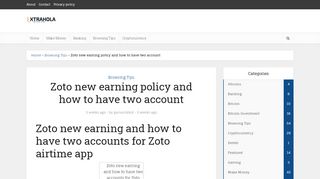 
                            8. Zoto new earning policy and how to have two account - Xtrahola