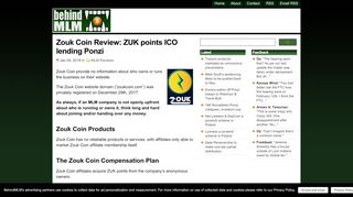 
                            8. Zouk Coin Review: ZUK points ICO lending Ponzi - ...
