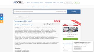 
                            13. ZOXS Ankauf Partnerprogramm bei ADCELL - Hier anmelden!