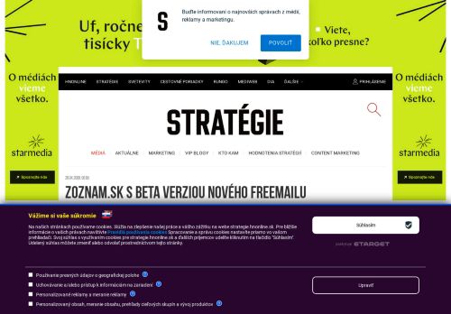 
                            10. Zoznam.sk s beta verziou nového freemailu - Stratégie - HNonline