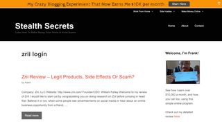 
                            12. zrii login | | Stealth Secrets