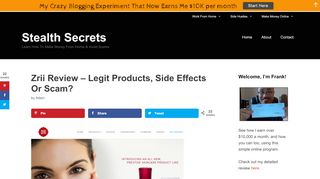 
                            12. Zrii Review - Legit Products, Side Effects Or Scam? | Stealth Secrets