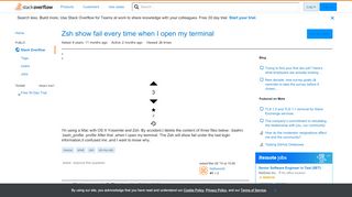 
                            2. Zsh show fail every time when I open my terminal - Stack Overflow