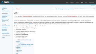 
                            9. Zsh – wiki.archlinux.de