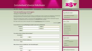 
                            9. ZSV · Zentralverband Schweizer Volkstheater - Veranstaltung ...