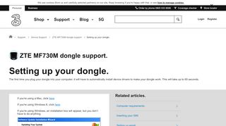 
                            5. ZTE MF730M dongle support - Setting up your dongle. - ...