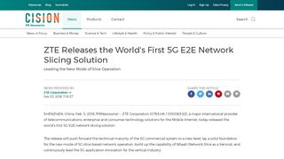 
                            11. ZTE Releases the World's First 5G E2E Network Slicing Solution