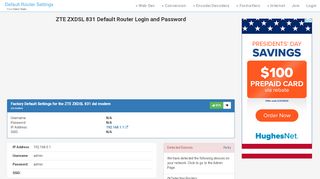 
                            4. ZTE ZXDSL 831 Default Router Login and Password - Clean CSS