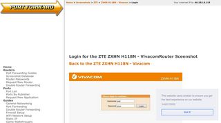 
                            13. ZTE ZXHN H118N - Vivacom Login Router Screenshot - PortForward ...