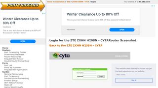 
                            7. ZTE ZXHN H208N - CYTA Login Router Screenshot - PortForward.com