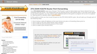 
                            12. ZTE ZXHN H267N Router Port Forwarding