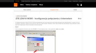 
                            3. ZTE ZXV10 W300 - konfiguracja połączenia z Internetem - ZTE ZXV10 ...