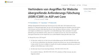 
                            8. Zu verhindern, dass Cross-Site Request Forgery (XSRF/CSRF) attacks ...