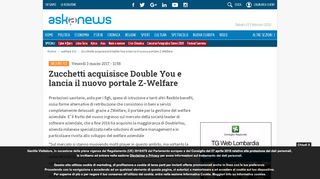 
                            5. Zucchetti acquisisce Double You e lancia il nuovo portale Z-Welfare ...