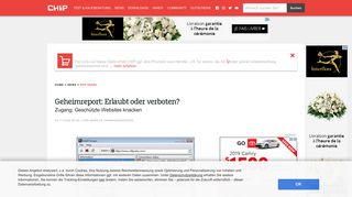 
                            2. Zugang: Geschützte Websites knacken - CHIP