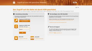 
                            4. Zugang mit SMS Code - Zugriff auf eine HIN geschützte Webseite