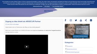 
                            10. Zugang zu blau direkt als ARISECUR Partner - blau direkt Blog