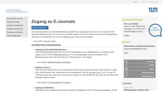 
                            6. Zugang zu E-Journals | Universitätsbibliothek der TUM