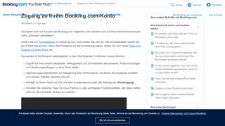 
                            9. Zugang zu Ihrem Booking.com-Konto – Hilfeseiten – Booking.com