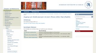 
                            3. Zugang zum WLAN eduroam mit dem iPhone / iOS-Geräten ...