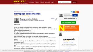
                            11. Zugang zur alten Website - Nickles.de