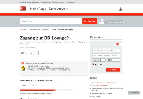 
                            4. Zugang zur DB Lounge? - Gelöst - Bahn.de - Deutsche Bahn