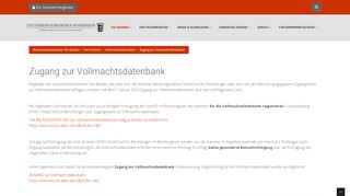 
                            10. Zugang zur Vollmachtsdatenbank - Steuerberaterkammer Nordbaden