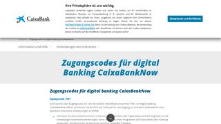
                            3. Zugangscodes für digital Banking CaixaBankNow | CaixaBank - la Caixa