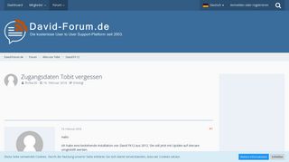 
                            6. Zugangsdaten Tobit vergessen - David.FX 12 - David-Forum.de