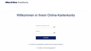 
                            6. Zugangsdaten vergessen - Miles and More Online-Kartenkonto