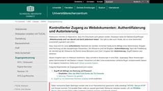 
                            4. Zugangssteuerung | WWW | Dienste | URZ | TU Chemnitz