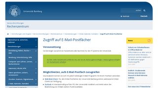 
                            3. Zugriff auf E-Mail-Postfächer - Otto-Friedrich-Universität Bamberg