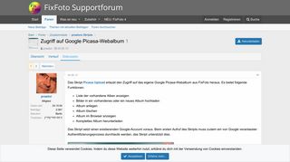 
                            8. Zugriff auf Google Picasa-Webalbum | FixFoto-Supportforum