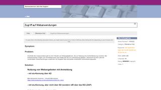 
                            6. Zugriff auf Webanwendungen - FAQ - OTRS - RZ CAU Kiel - RZ Uni Kiel