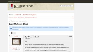 
                            11. Zugriff Telekom-Cloud - Tolino - eBook Reader Forum
