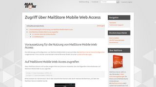 
                            3. Zugriff über MailStore Mobile Web Access – MailStore Server Hilfe