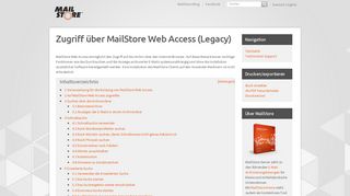 
                            10. Zugriff über MailStore Web Access (Legacy) – MailStore Server Hilfe