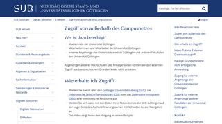 
                            4. Zugriff von außerhalb des Campusnetzes - SUB Göttingen