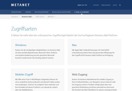 
                            12. Zugriffsarten | METANET - Web. Mail. Server.